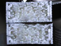 rare - cross-section of a sample from a 3d printer